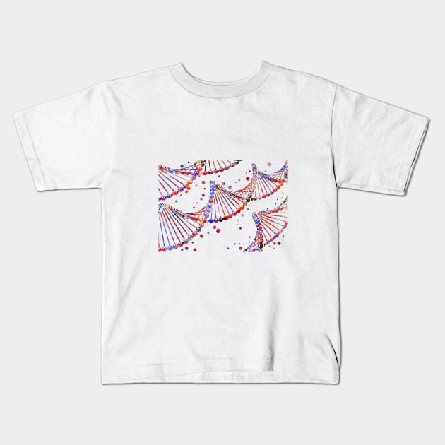 DNA molecule Kids T-Shirt by RosaliArt